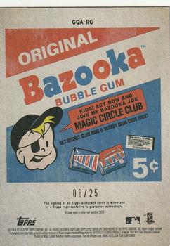 2020 Topps Gypsy Queen - Autographs Bazooka Back #GQA-RG Robel Garcia Back