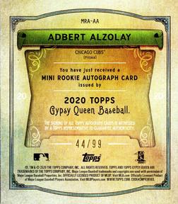 2020 Topps Gypsy Queen - Mini Rookie Autographs #MRA-AA Adbert Alzolay Back