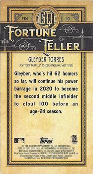 2020 Topps Gypsy Queen - Fortune Teller Minis #FTM-10 Gleyber Torres Back