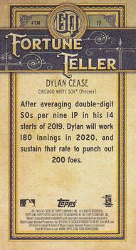 2020 Topps Gypsy Queen - Fortune Teller Minis #FTM-17 Dylan Cease Back