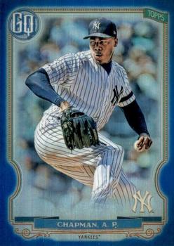 2020 Topps Gypsy Queen - Chrome Box Toppers Blue Refractor #213 Aroldis Chapman Front
