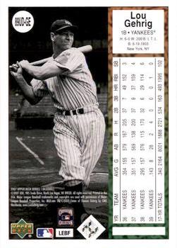 2007 Upper Deck - 1989 Reprints #89UD-GE Lou Gehrig Back