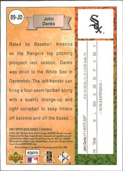 2007 Upper Deck - 1989 Rookie Reprints #89-JD John Danks Back