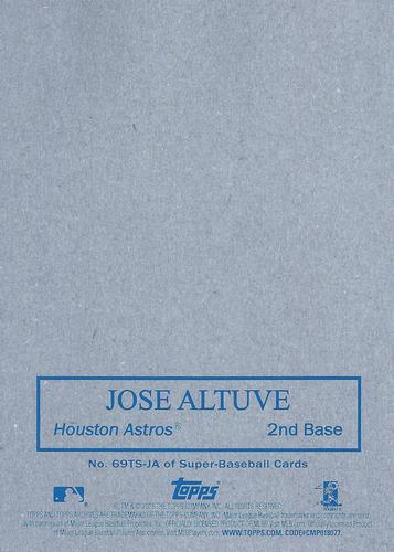 2016 Topps Archives 1969 Topps Baseball Super 5x7 #69TS-JA Jose Altuve Back