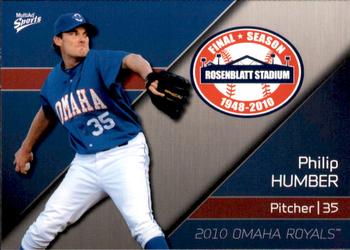 2010 MultiAd Omaha Royals #13 Philip Humber Front