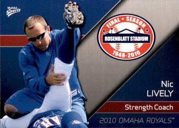 2010 MultiAd Omaha Royals #30 Nic Lively Front