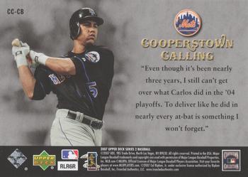 2007 Upper Deck - Cooperstown Calling #CC-CB Carlos Beltran Back