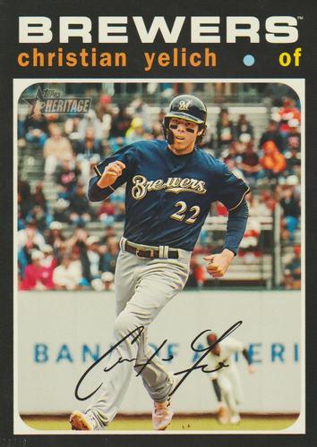2020 Topps Heritage 5x7 #174 Christian Yelich Front