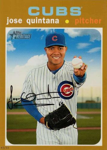 2020 Topps Heritage 5x7 - Gold 5x7 #26 Jose Quintana Front
