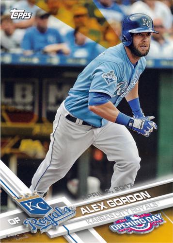 2017 Topps Opening Day 5x7 - Gold 5x7 #14 Alex Gordon Front