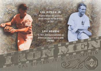 2007 Upper Deck - Iron Men #IM8 Cal Ripken Jr. / Lou Gehrig Front