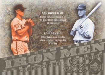 2007 Upper Deck - Iron Men #IM20 Cal Ripken Jr. / Lou Gehrig Front