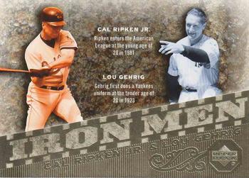 2007 Upper Deck - Iron Men #IM21 Cal Ripken Jr. / Lou Gehrig Front