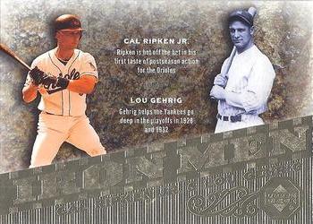 2007 Upper Deck - Iron Men #IM32 Cal Ripken Jr. / Lou Gehrig Front