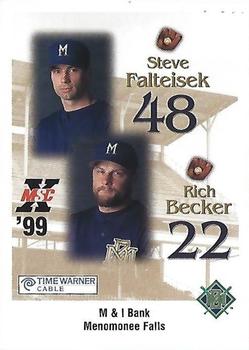 1999 Milwaukee Brewers Police - M&I Bank, Menomonee Falls #NNO Steve Falteisek / Rich Becker Front
