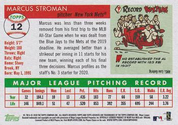 2020 Topps Archives #12 Marcus Stroman Back