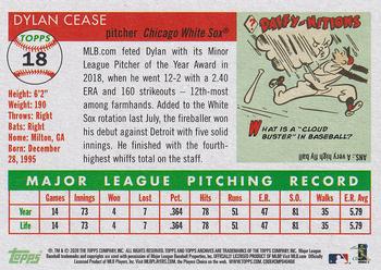 2020 Topps Archives #18 Dylan Cease Back