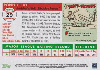 2020 Topps Archives #29 Robin Yount Back