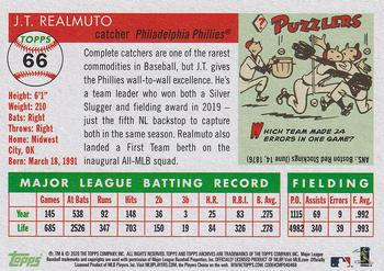 2020 Topps Archives #66 J.T. Realmuto Back