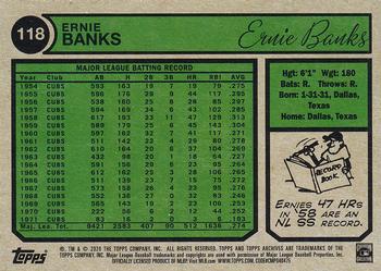 2020 Topps Archives #118 Ernie Banks Back