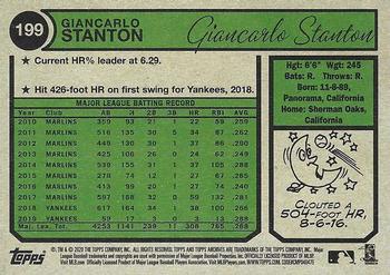 2020 Topps Archives #199 Giancarlo Stanton Back
