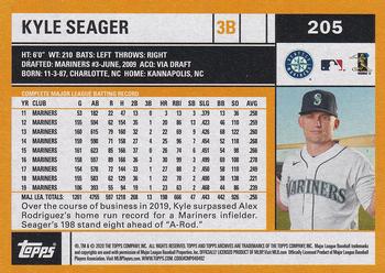2020 Topps Archives #205 Kyle Seager Back
