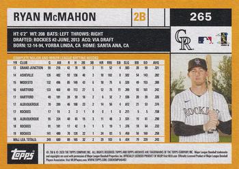 2020 Topps Archives #265 Ryan McMahon Back