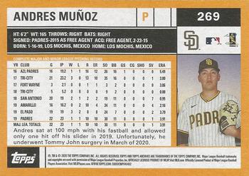 2020 Topps Archives #269 Andres Muñoz Back