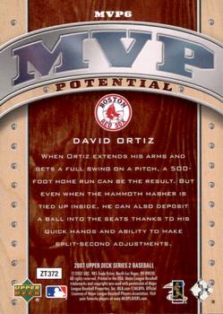 2007 Upper Deck - MVP Potential #MVP6 David Ortiz Back