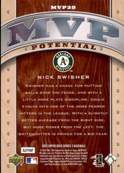 2007 Upper Deck - MVP Potential #MVP39 Nick Swisher Back