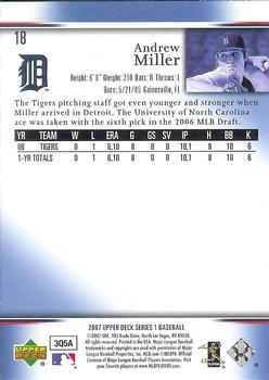 2007 Upper Deck - Predictor Edition Blue #18 Andrew Miller Back