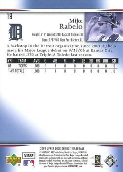 2007 Upper Deck - Predictor Edition Blue #19 Mike Rabelo Back