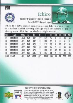 2007 Upper Deck - Predictor Edition Green #196 Ichiro Back