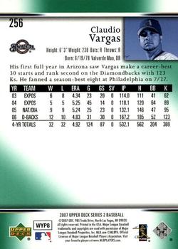 2007 Upper Deck - Predictor Edition Green #256 Claudio Vargas Back