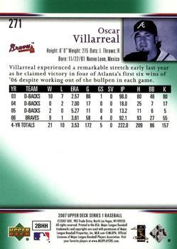 2007 Upper Deck - Predictor Edition Green #271 Oscar Villarreal Back