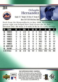 2007 Upper Deck - Predictor Edition Green #384 Orlando Hernandez Back