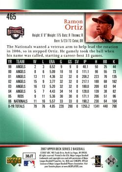 2007 Upper Deck - Predictor Edition Green #465 Ramon Ortiz Back