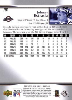 2007 Upper Deck - Predictor Edition Silver #791 Johnny Estrada Back