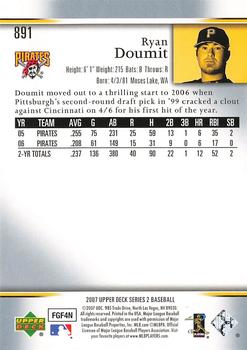 2007 Upper Deck - Predictor Edition Silver #891 Ryan Doumit Back