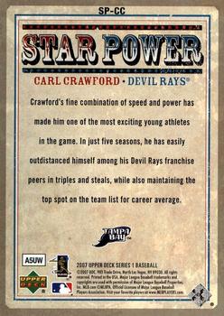 2007 Upper Deck - Star Power #SP-CC Carl Crawford Back