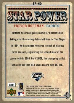 2007 Upper Deck - Star Power #SP-HO Trevor Hoffman Back