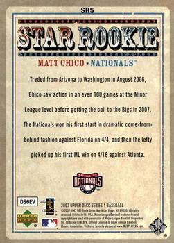 2007 Upper Deck - Star Rookies #SR5 Matt Chico Back