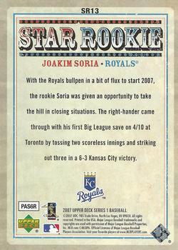 2007 Upper Deck - Star Rookies #SR13 Joakim Soria Back
