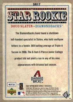 2007 Upper Deck - Star Rookies #SR17 Doug Slaten Back