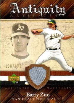 2007 Upper Deck Artifacts - Antiquity Artifacts #AA-BZ Barry Zito Front
