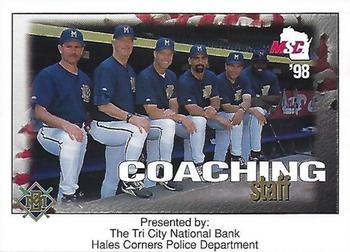 1998 Milwaukee Brewers Police - Tri City National Bank, Hales Corners Police Department #NNO Coaching Staff Front