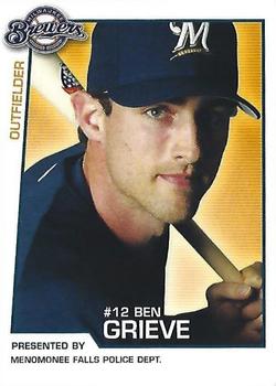 2004 Milwaukee Brewers Police - Menomonee Falls Police Dept. #NNO Ben Grieve Front