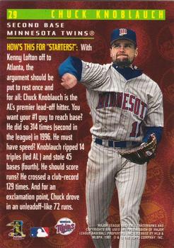 1997 Stadium Club Members Only 55 #29 Chuck Knoblauch Back