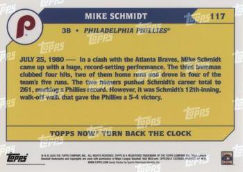 2020 Topps Now Turn Back the Clock #117 Mike Schmidt Back