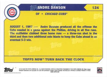 2020 Topps Now Turn Back the Clock #124 Andre Dawson Back